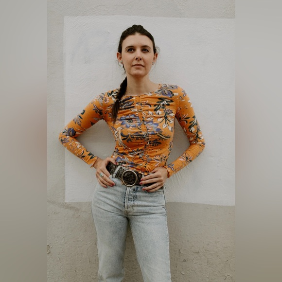 🚨🆕FINAL SALE PRICE🚨FREE PEOPLE DREAMED OF YOU TEE-HONEY COMBO - Picture 9 of 16